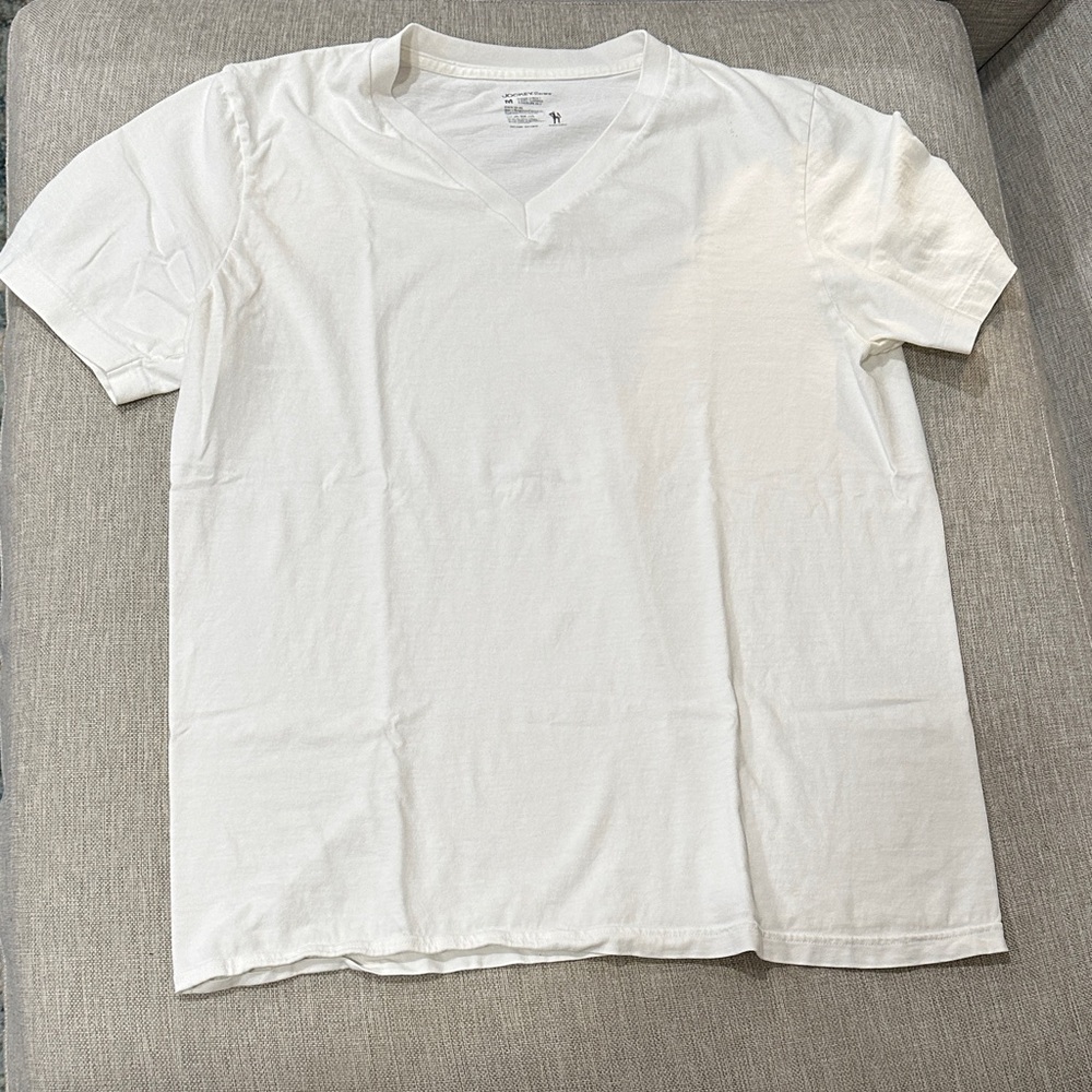 Bundle of 6 Jockey White Short Sleeve V-Neck Tees